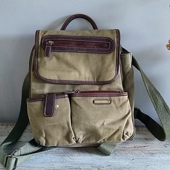 Rosetti Handbags - Vintage 90's Rosetti Army Green Twill Small Backpack Tote Bag